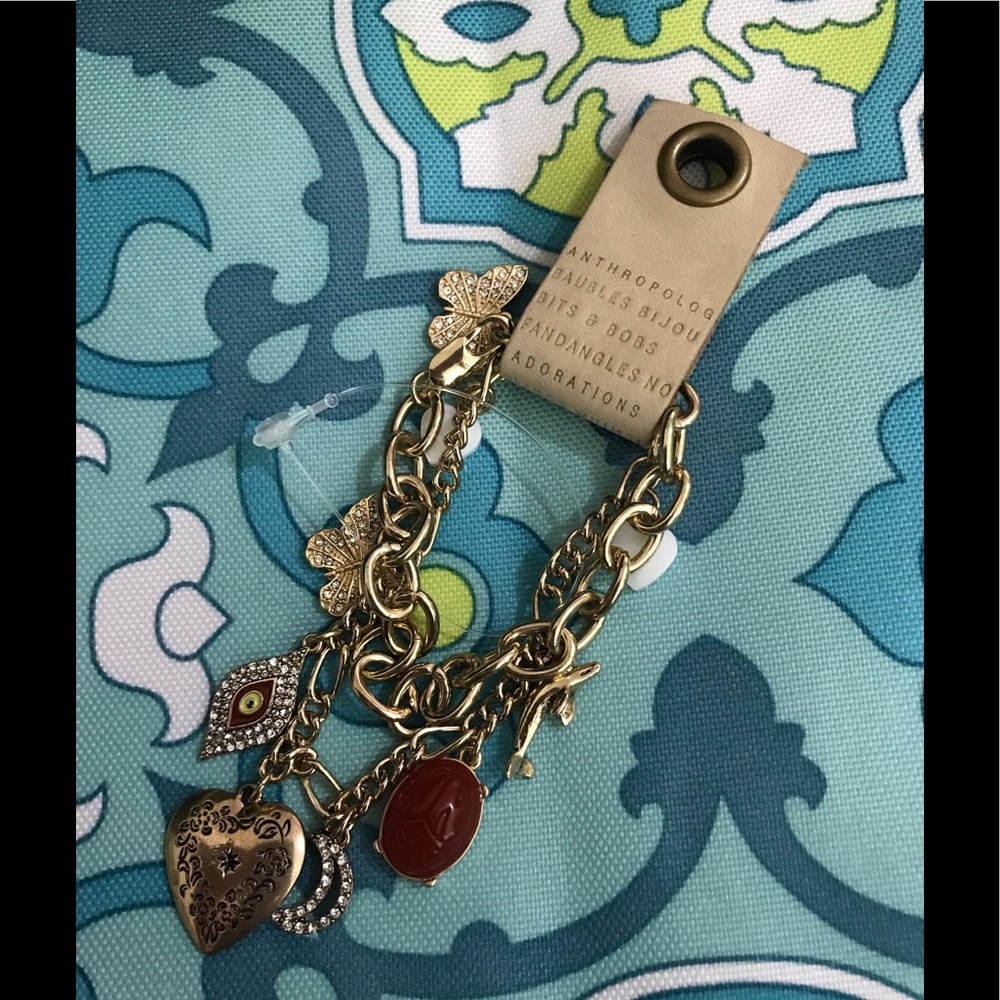 - Anthropologie Double-Strand Charm Bracelet New/Tag